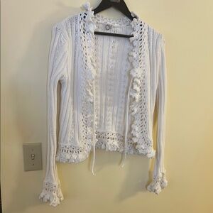 One Girl Who Ivory Knit Cardigan